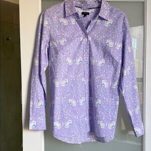 Talbots Lavender Floral Ladies Shirt